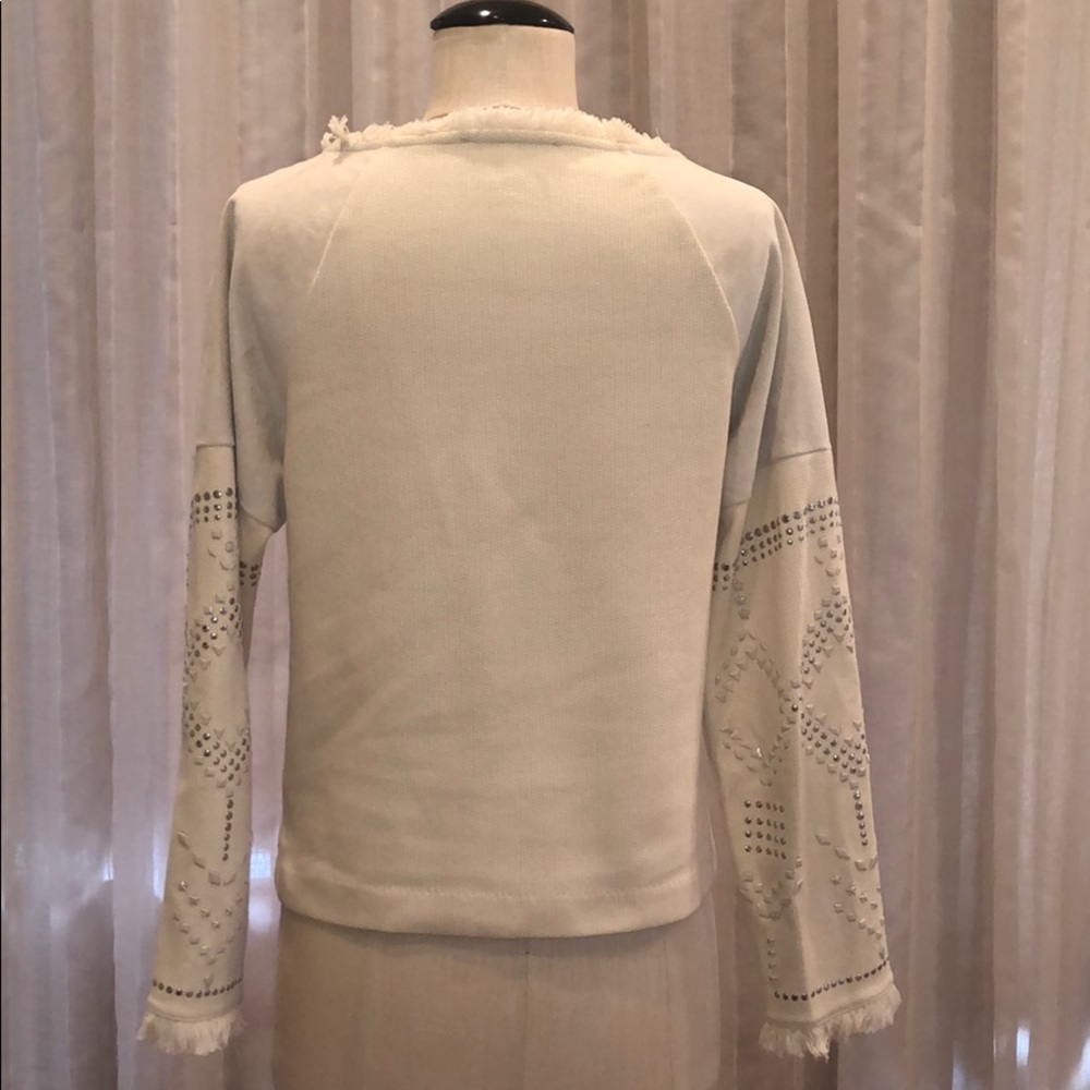 Zara Boho Chic Studded Fringe Pullover - Picture 4 of 8
